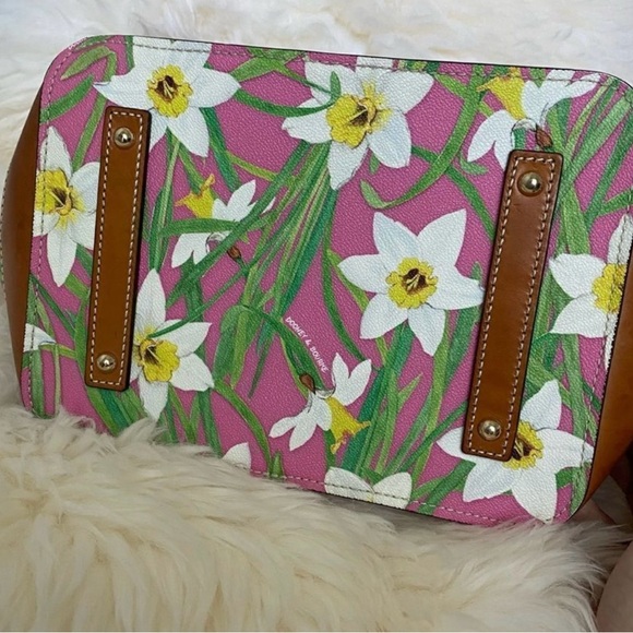 Dooney & Bourke Pink Floral Bucket Bag - Picture 12 of 12